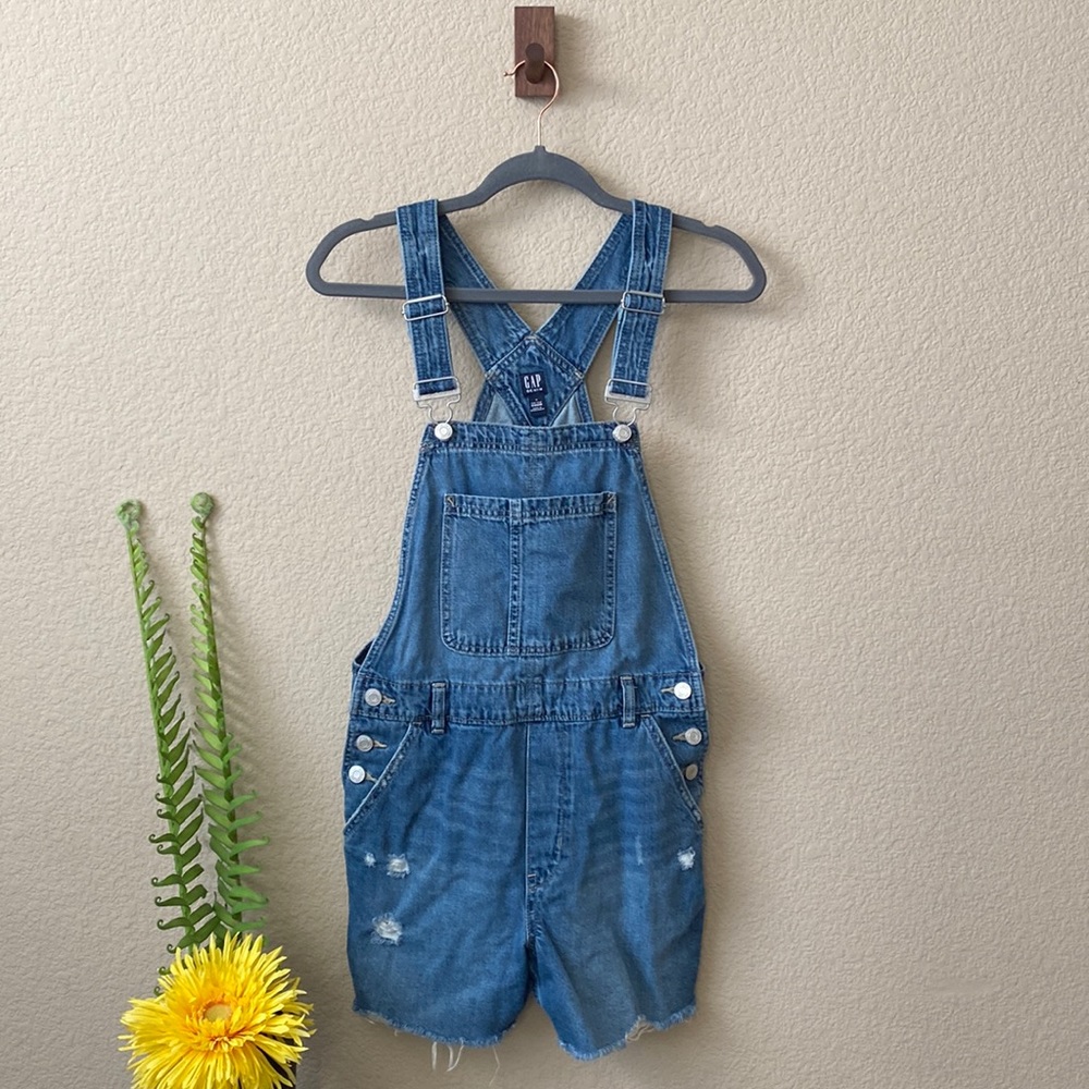 Gap Denim Overall Shorts
